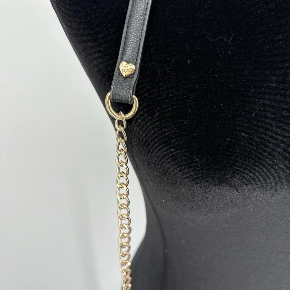 Betsey Johnson Black and Pink Tic-Tac-Toe Crossbody Bag - Picture 5 of 6